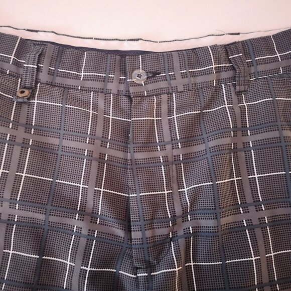 Firethorn Men's Grey/Black with White Strips Golf Shorts - Picture 7 of 10